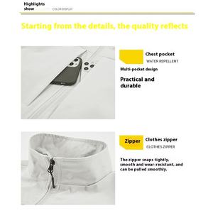 Cremallera Multi bolsillos Diseño transpirable Chaleco DE SEGURIDAD Hombres Bolsillos Casual Ropa de trabajo al aire libre Chaquetas Pesca Fotografía Chaleco - Product Image 5