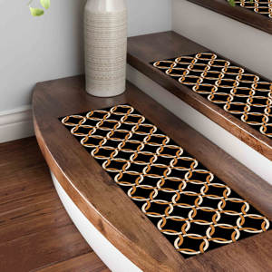 Tapis imprimé à motifs géométriques, lavable en machine, design moderne, facile à nettoyer, tapis d'entrée - Product Image 5