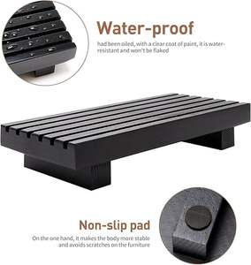 <b>Small</b> Bathroom Counter Organizer <b>Tray</b> Decorative Wood Display Pedestal Stand Kitchen Counter Soap <b>Tray</b> Wooden Risers - Product Image 4