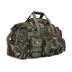Bolsa de lona Saxon - 50 litros - Compatible con DPM Molle, correa de hombro ajustable y extraíble, correas de compresión laterales, camuflaje personalizado - Product Image 3