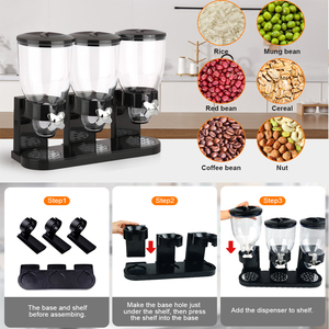 Dapur makanan gandum wadah beras untuk pesta kualitas tinggi sereal plastik kotak penyimpanan berputar gandum Dispenser - Product Image 6