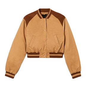 Chaqueta Universitaria Corta Personalizada de Alta Calidad, Transpirable, con Cuello Alto, Servicio OEM al por Mayor, Ropa Casual Urbana al por Mayor - Product Image 2