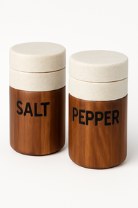 Venta caliente Frascos de almacenamiento de sal y pimienta de madera con tapas beige Nueva llegada Diseño elegante para uso en la cocina Precio al por mayor - Product Image 3