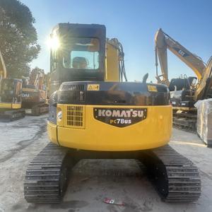 Miniexcavadora Komatsu PC78us para construcción a bajo precio con bajas horas de trabajo, componentes del núcleo del motor a la venta en China - Product Image 4