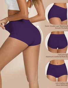 Braguitas Hipster para Mujer, Suaves y Refinadas, Tejido Liso, Transpirable, Elástico, Cómodo, Cobertura Total, Bordado Diario - Product Image 3