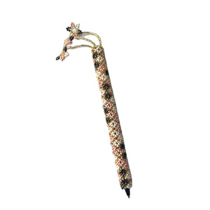 Perles de rocaille faites à la main personnalisées et stylos décoratifs de broderie perlée fabriqués à la main stylo de perles d'école de collage de bureau décoratif unique - Product Image 4