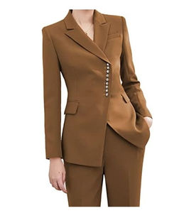 Nuevo Traje de Oficina para Mujer, Corte Entallado, Traje Formal para Bodas, Negocios, Blazer y Pantalón Transpirable, Venta al por Mayor OEM 2026 - Product Image 6