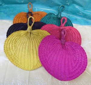 Natural Palm Leaf Boho Style Hand Fan from Vietnam for <b>Beach</b> Wedding or Outdoor Event Favor <b>Gift</b> - Product Image 4