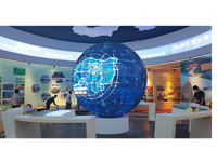 Affichage LED sphérique transparent P3.91 7.81 mm, affichage LED en forme de boule utilisé pour les musées, les grands centres commerciaux, la publicité, les expositions