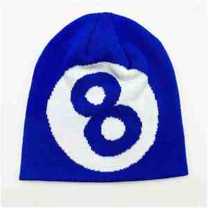 Bonnet d'hiver de luxe pour femmes 100% coton Logo brodé personnalisé mignon Style dessin animé tricot laine Bennie casquettes 100% - Product Image 3