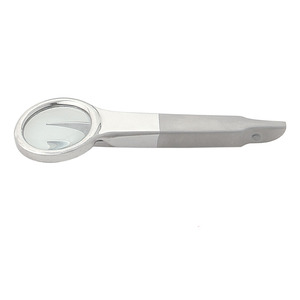 Kính lúp Tweezer Tweezer phong cách cạo râu cắt cong bề mặt cắt sắc nét kéo lớp biểu bì kéo cong - Product Image 3