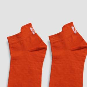 PowerCore Sporty Quarter <b>Socks</b> (Neon <b>Orange</b>) High Quality Knitted Breathable Anti-Bacterial Customizable Diabetic Sweat Friendly - Product Image 4