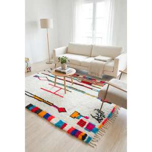 Tapis marocains faits main en laine, authentiques tapis berbères, laine naturelle, artisanat artisanal, taille et couleurs personnalisables, haute qualité - Product Image 1