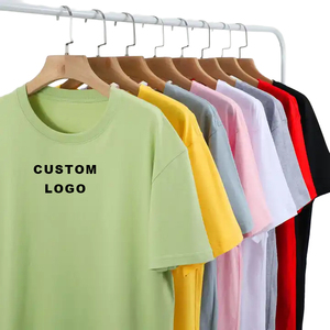 100% algodón Unisex Camisetas cuello redondo de talla grande alta calidad 180g Impresión de logotipo personalizado al por mayor para hombres - Product Image 1