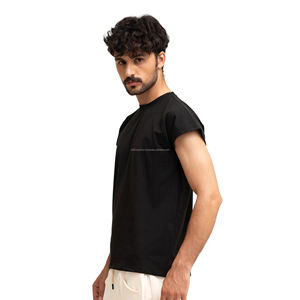 Camiseta sin mangas de algodón ligero para hombre con diseño de ajuste muscular, logotipo personalizado y comodidad sin mangas para sesiones de entrenamiento - Product Image 3