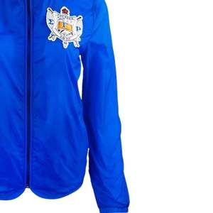 Sigma Gamma Rho SGRho Veste Légère Bleu Royal 100 Polyester Crest Patch Sleeve Print Windbreaker Sorority Apparel - Product Image 5