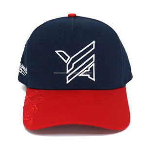 High Quality 5 Panel <b>Frame</b> Snap Back Hat Custom 3D M Embroidery American Baseball Cap Curved Bill <b>Printed</b> Flag Rubber Cotton - Product Image 2