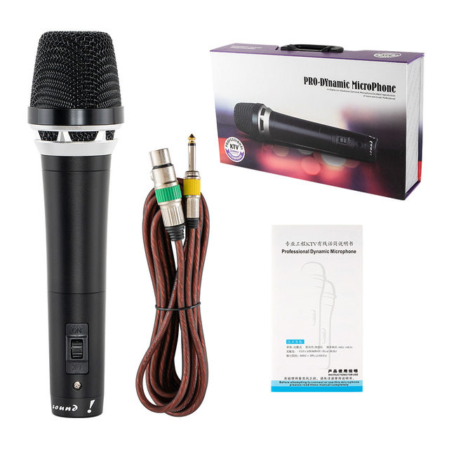 High-Performance Professional Dynamic Wired Microphone Advanced Vocal Capsule Metal Construction XLR for Studio Live Stage Use
