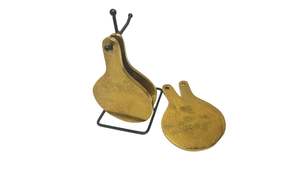 Proveedor mayorista Mughal-Mandala Golden Brass Round Posavasos fabricante Juego de 4 - Product Image 6