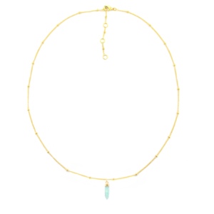 Colgante de bola de cadena de plata esterlina con forma de bala de amazonita - Product Image 5