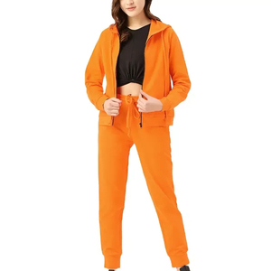 Conjunto de chándal informal de dos piezas para mujer, tops deportivos de manga larga con cremallera a rayas, OEM, alta calidad y venta al por mayor - Product Image 1