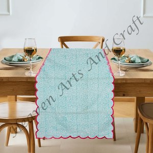 Moderne Floral Coton Tissu Broderie Bord Table Et Lit Chemin Main Bloc Imprimer Disponible Au Prix De Gros Pour Événement De Mariage - Product Image 6