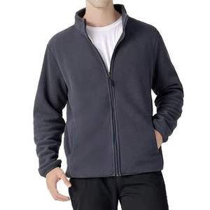 Chaqueta de lana polar con cremallera completa de manga larga para hombre de diseño único, ropa de abrigo informal cálida de invierno - Product Image 3