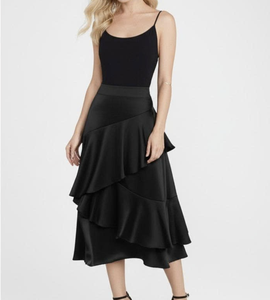 Fabricante de Ropa en Vietnam, OEM ODM, Falda Midi para Mujer con Volantes, Ropa Personalizada para Damas, Ropa Femenina de Buena Calidad - Product Image 2