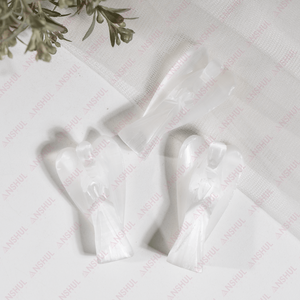 Natural White Color Selenite 2" Mini <b>Angels</b> Carved Premium Healing Crystals For Positiveness Meditation Decoration At Best Rate - Product Image 4