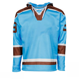 Sweat à capuche en jersey confortable pour hommes au design unisexe pour toutes les saisons personnalisé avec le nom de l'équipe de hockey sur glace OEM à la mode pour la superposition - Product Image 1