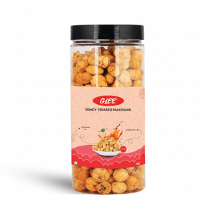Makhana de Tomate Picante, Caja de 80g, Bajo en Grasa, Nueces Tostadas Picantes, Bocadillo Indio Saludable y Crujiente, Listo para Comer - Product Image 1