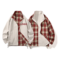 Veste en toile enduite pour homme Coach, col montant, logo sur le devant, légère, respirante, coupe-vent, vêtements d'extérieur pour l'automne et l'hiver, confortable
