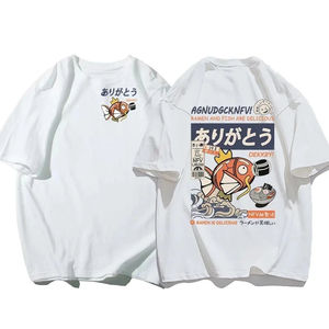 Camiseta de manga corta Pokémon Magikarp Noodles para hombre y mujer, ropa holgada y transpirable de verano para padres e hijos - Product Image 4