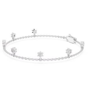 Artisan 925 Colección de pulseras de diamantes naturales artesanales Paleta blanca y plateada - Product Image 1