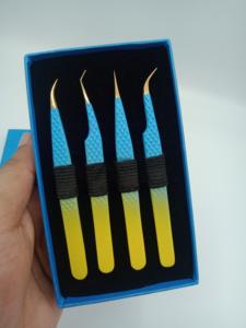 Meilleure vente AL FARDAN AF_ET_1408 Logo personnalisé 90 degrés Angle sourcil grande quantité allemand pince à cils en acier inoxydable - Product Image 2