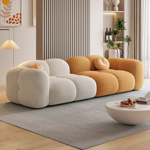 Sofá Seccional Moderno de Terciopelo para Apartamento, con Compresión Sellada, Grande, Premium, de Chenilla, Asientos Cómodos Tipo Nube, Sin Montaje - Product Image 6
