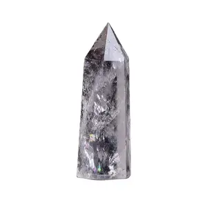 Limpar Quartz Tower Pontos Crystal Tower Atacado NaturalHealing Stones Obeliscos claros para a decoração Home Meditação Branco Positivo