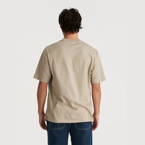 เสื้อปล่อยกรดของผู้ชายผ้าฝ้าย100% โอเวอร์ไซส์สไตล์สตรีทแวร์ผ้าคอตตอนโอเวอร์ไซส์ผ้าดิบสไตล์วินเทจ - Product Image 4