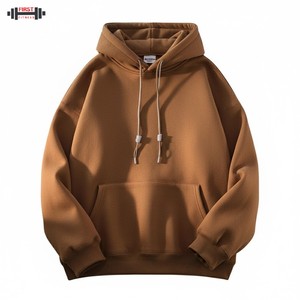 Sudadera holgada con capucha de algodón Streetwear Unisex Winter Heavyweight Fleece Regular Fit - Product Image 2