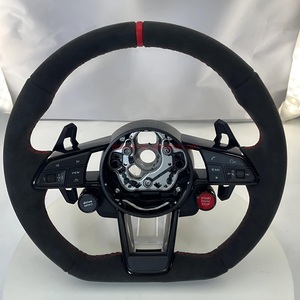 Pour <span class=keywords><strong>Audi</strong></span> A3 A4 A5 A6 A7 R8 <span class=keywords><strong>RS8</strong></span> <span class=keywords><strong>S8</strong></span> Racing LED mise à niveau et Modification volant tout cuir - Product Image 6