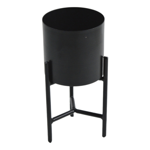 Jardinière de fleurs de conception de finition de couleur brillante dorée avec la conception de support de pot de couleur noire Meilleur pour la conception décorative de restaurant - Product Image 3