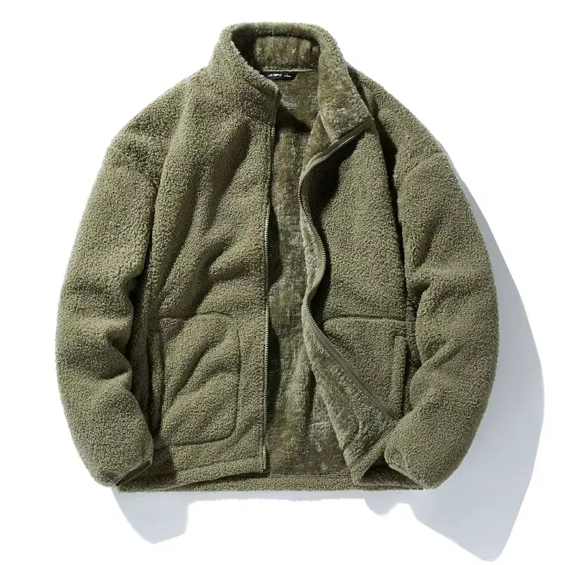 Heißer Verkauf übergroße Sherpa Großhandel OEM Design Outdoor-Kleidung benutzer definierte Polar Coat leere Winter Fleece Jacke für Männer