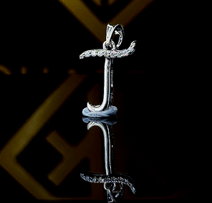 Pendentif initiale Moissanite A toZ, pendentif lettre, colliers lettre initiale, cadeau d'anniversaire, diamant Moissanite initiale cursive - Product Image 1