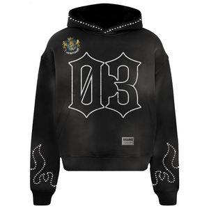 Sweat à capuche oversize pour homme en coton 100% avec fermeture éclair, lavage à l'acide, logo personnalisé du fabricant brodé - Product Image 2