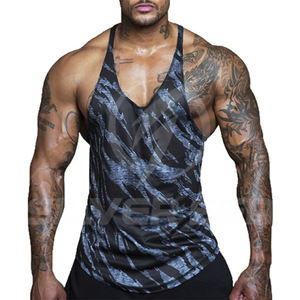 Débardeur sans manches en maille de coton pour hommes vêtements de sport d'été à séchage rapide respirant Fitness Style décontracté couleur unie motif 3D pour la salle de sport - Product Image 6