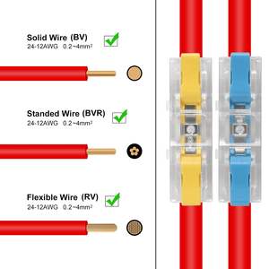 60/75 pièces/boîte Nouveau connecteur de borne de câblage automobile en alliage d'aluminium 450V Universel Compact Vernissage brillant Modèle 2247-3201 Rapide - Product Image 6