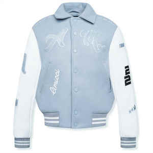 Nouveau gros veste universitaire de haute qualité hommes chenille broderie manches en cuir personnalisé Baseball Letterman veste universitaire à la mode - Product Image 4