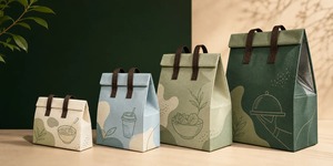 Sacs de boulangerie et de restauration LANJO jetables, pliables, non tissés, imperméables, résistants à l'huile, avec logo personnalisé imprimé, fermeture éclair supérieure, impression numérique - Product Image 3