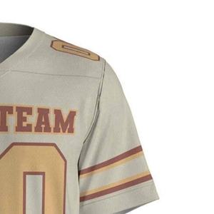 Maillot de football américain de haute qualité, personnalisé avec un logo par sublimation, en polyester, maille lourde, manches courtes - Product Image 5