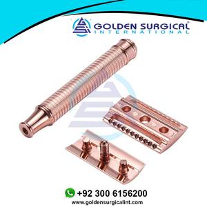 Maquinilla de Afeitar Shaver Ice Zero Rose Gold, Maquinilla de Afeitar de Doble Filo para Hombre, Maquinilla de Afeitar Clásica Manual con Mango de Latón y Cuchillas - Product Image 4